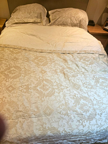 Beige cream damask double - beige/cream,