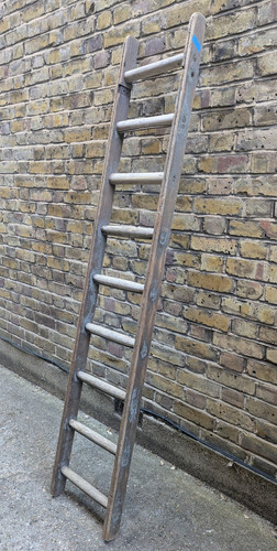 Vintage wood 9 rung - (27),