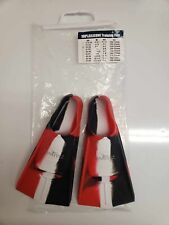 Swimz Short Blade Silicone Training Fins - B/W/R 35/36 (UK 2.5-3) - Used