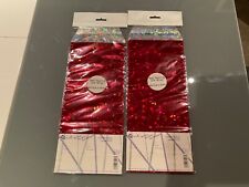 10 x red holographic self seal gift wrap bottle bags 34 cms x 15 cms