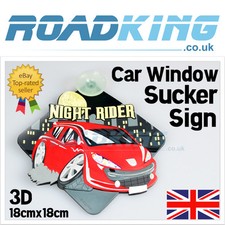 3D 7" Car Window Sucker Sign -