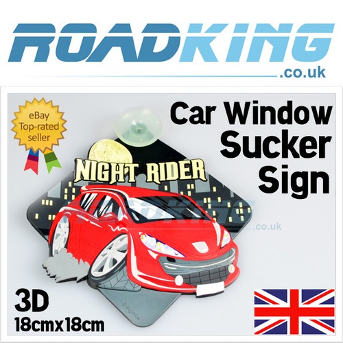 Car window sucker sign - window,