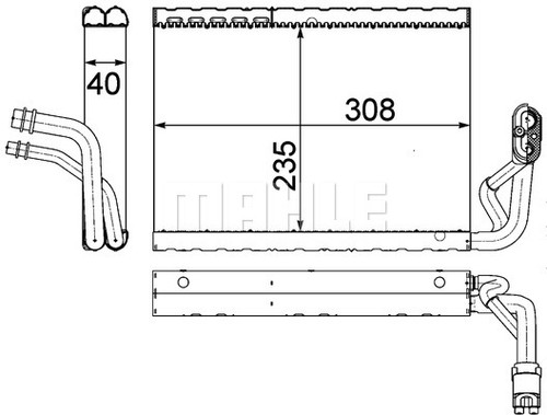 Mahle 000p evaporator - ae,
