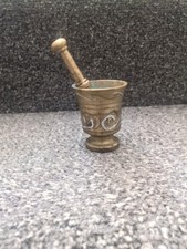 Vintage brass mortar and - brass,