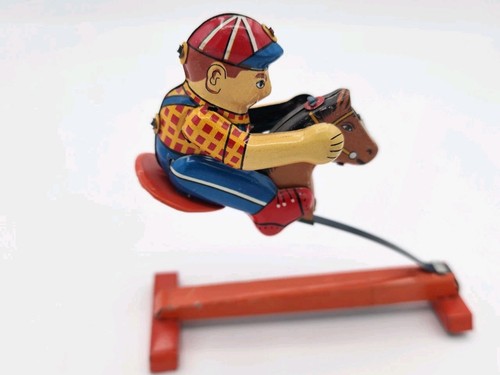 Vintage tin rocking - vintage, horse