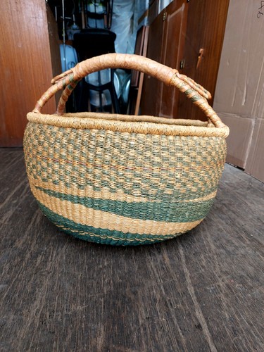Bolga basket vintage woven - basket,