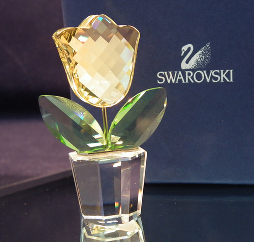 Swarovski crystal yellow tulip - crystal,