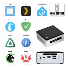 NAS AdGuard Jellyfin  Home Assistant Qbittorrent Server  Plex  Intel  i3 8GB RAM