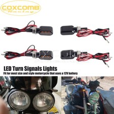 4pcs Black Motorcycle LED Turn