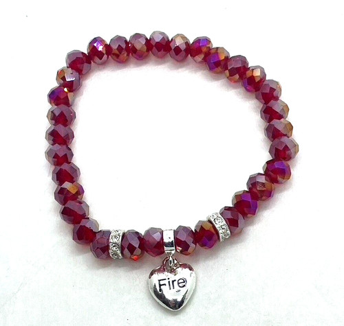 Glass faceted bead - , bracelet