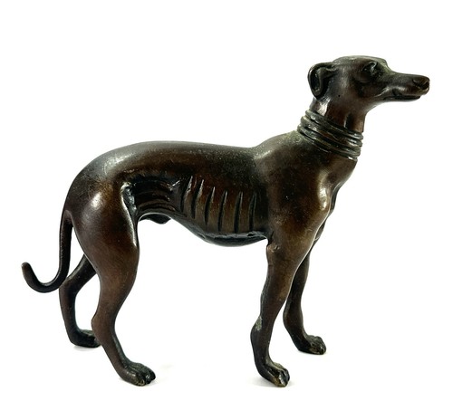 Vintage bronze greyhound - vintage,