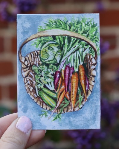 Aceo original watercolour - aceo,