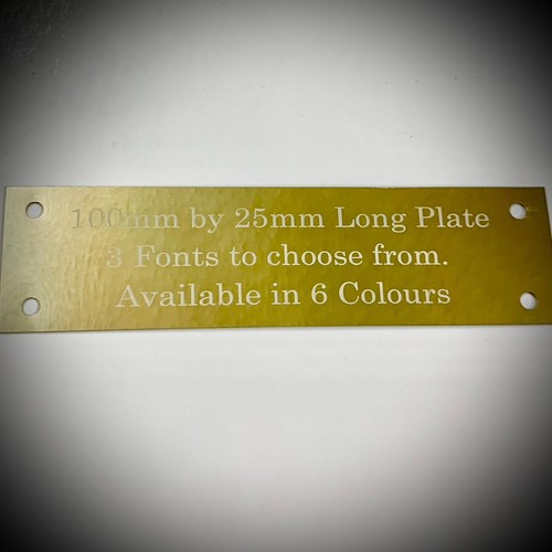 100mm 25mm engraving - -, plate