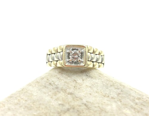14k two tone gold - two-tone, round