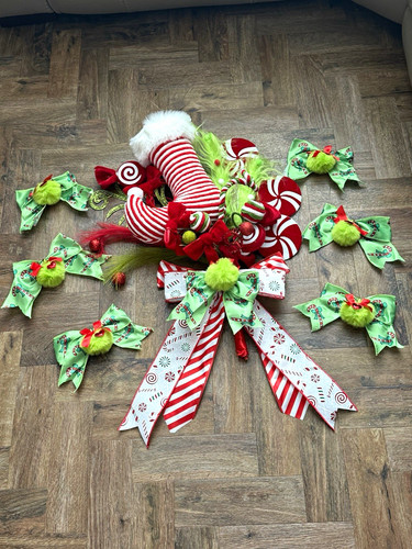 Candy cane tree topper with - cane,