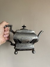 Antique Teapot Stamped 900 JAMES ALLAN SHEFFIELD 0.843kg