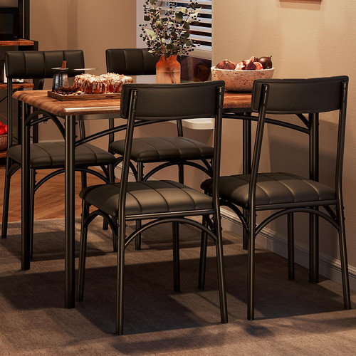 Rustic brown dining - table, set