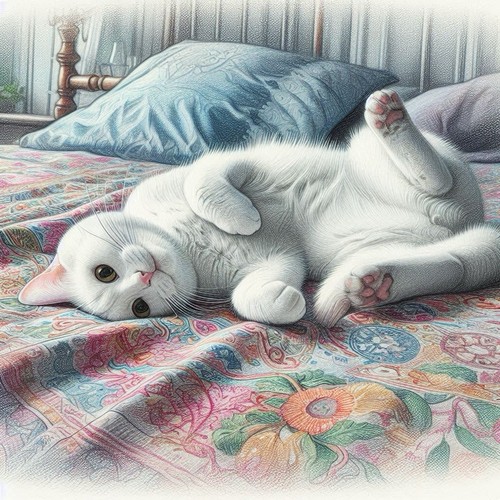 Cat greyhound greetings card - greetings,