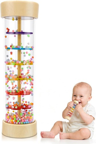 Wooden baby rattle - wooden, toys,