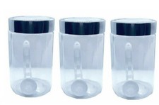 1000ML x 3pcs Jars Plastic