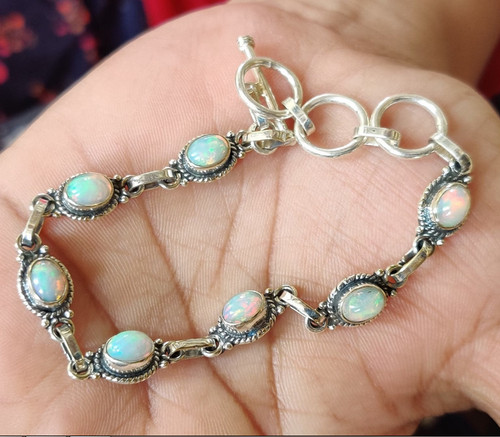 Ethiopian opal bracelet - opal,