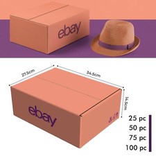 eBay Branded Packaging Small Cardboard Box (27.5cmx34.5cmx14.5cm) Pink/Purple