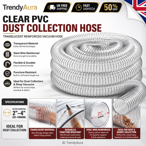 Clear pvc flexible ducting - clear,