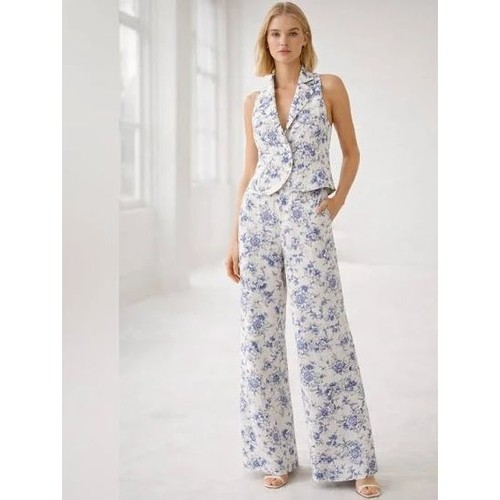 Jason floral toile linen - floral,