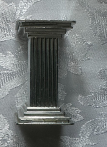 Silver plastic pillars - plastic, inch