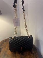 quilted chain strap flap over