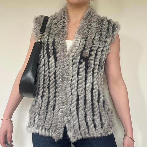 Vintage 00s real rabbit fur