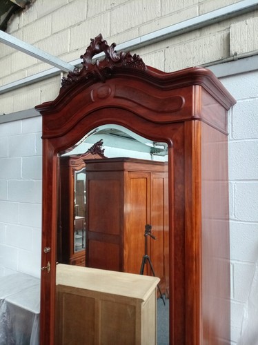 Single french antique armoire - single,