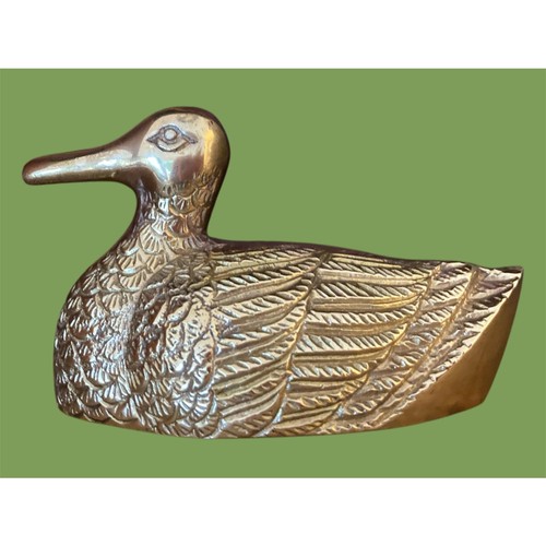 Vintage brass duck - vintage,