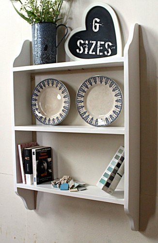 Wall shelf wooden three - shelf,
