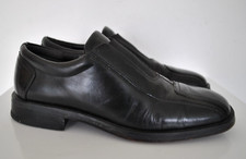 Black leather slip on men regular fit low derby loafers shoes size 7 (40) GABOR