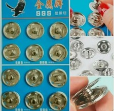 Large 12Pc 20mm Silver Press