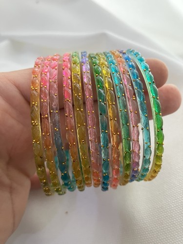 Glass bangles raindrop bangle - glass,