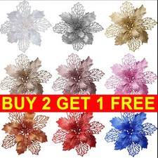 10x christmas large poinsettia - 10x,