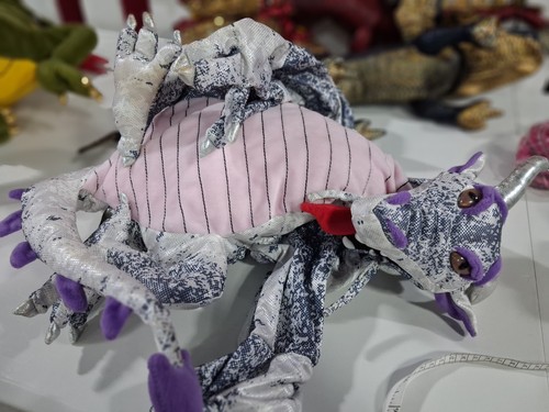 Silver dragon hand puppet - hand,