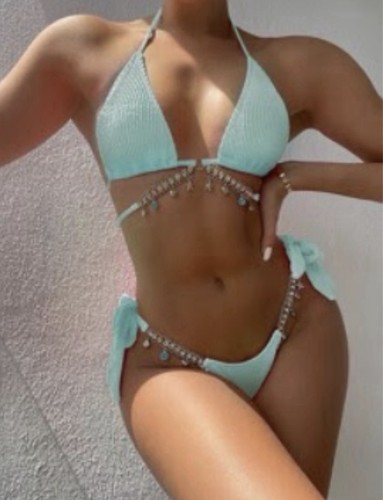 Mint turquoise embellished