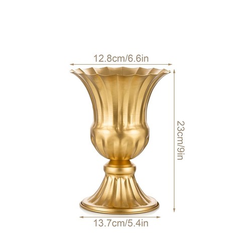 Metallic gold iron - vase, for
