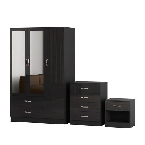 Piece high gloss bedroom - high,