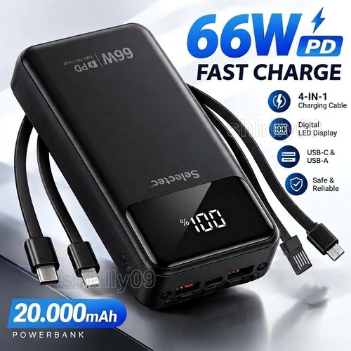 Power bank 20000mah - power, 66w