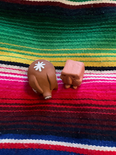 Fun miniature clay pig - miniature,