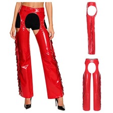 UK Women PU Leather Trousers