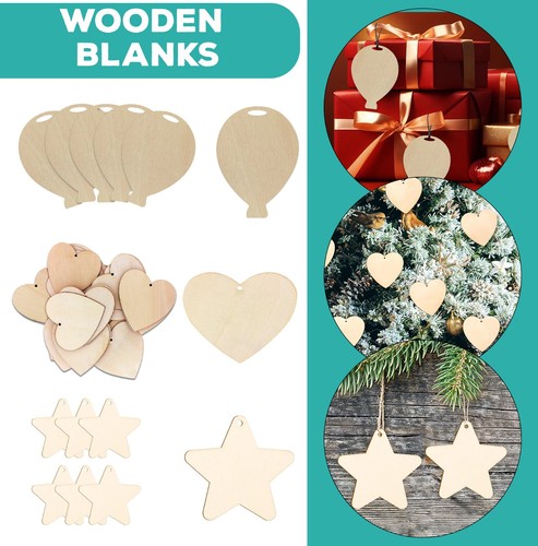 Wooden laser cut shapes - cut, stars