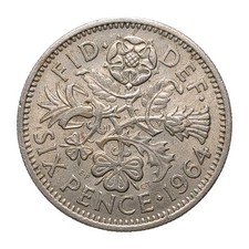 1964 Great Britain 6d Coin –