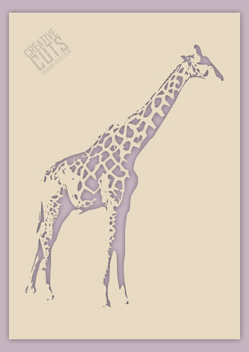 Giraffe stencil for - giraffe,