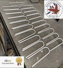 Heavy Duty 10mm Large Football Goal Net U Shape Ground Metal Anchor Pegs X 8