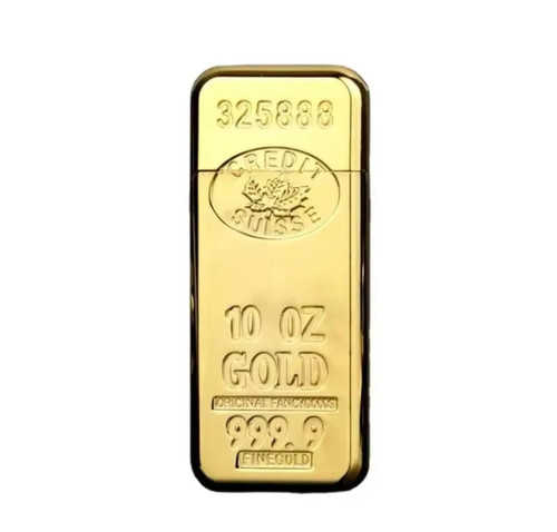 Gas lighter shiny golden - gas,